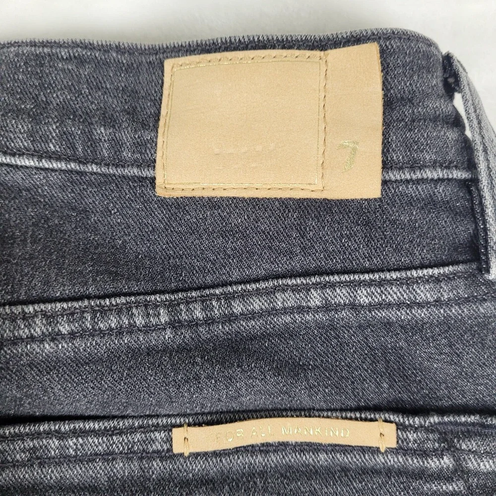 7 For All Mankind Slimmy Jeans Men's‎ 34x30 Black Cotton Cashmere Blend Japan